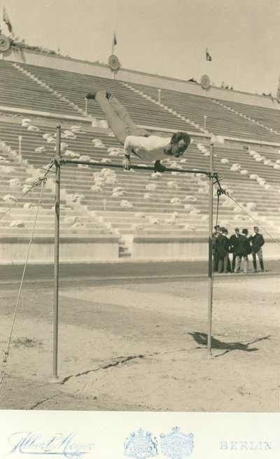 Olympic Games, 1896; the athlete Herman Weingartner, horizontal bar champion by Meyer Albert